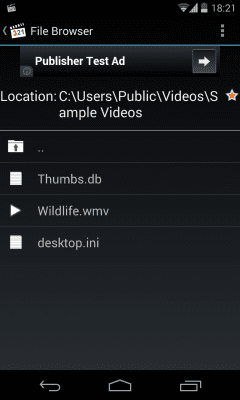 Screenshot of the application Media Player Classic Remote - #4
