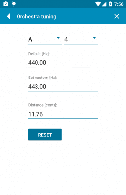 Screenshot of the application Tuner - gStrings Free - #7