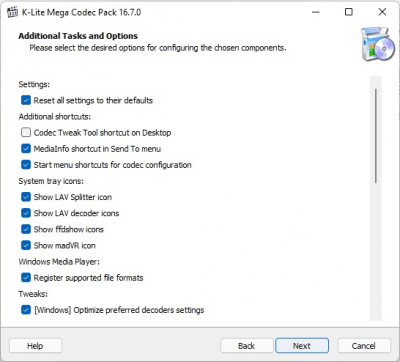 Screenshot of the application K-Lite Codec Pack - #4
