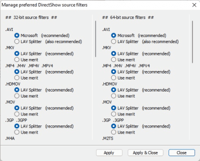 Screenshot of the application K-Lite Codec Pack - #7