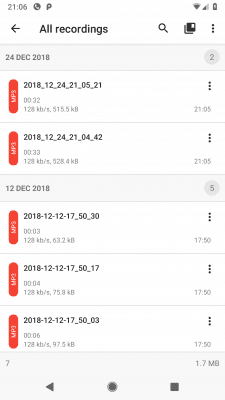 Screenshot of the application ASR MP3 Sound recorder - #4