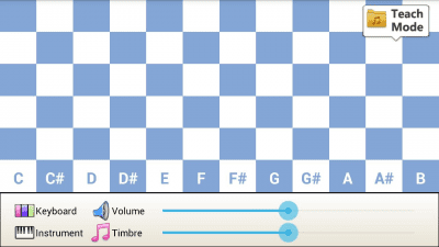 Screenshot of the application Super Piano - #2