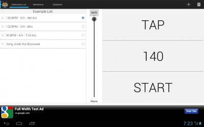 Screenshot of the application Trummisen Metronome - #9