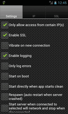 Screenshot of the application Test Server - #3