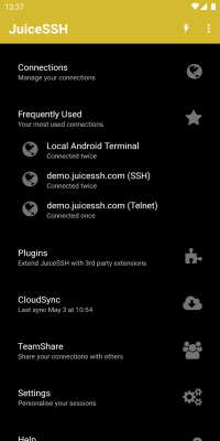 Screenshot of the application JuiceSSH - SSH Client - #2