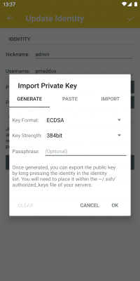 Screenshot of the application JuiceSSH - SSH Client - #6