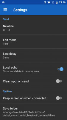 Screenshot of the application Serial Bluetooth Terminal - #8