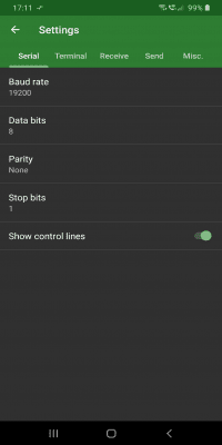 Screenshot of the application Serial USB Terminal - #5
