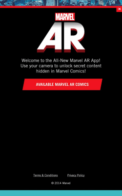 Screenshot of the application Marvel AR - #4