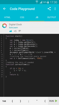 Screenshot of the application Learn JavaScript - #4
