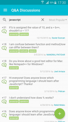 Screenshot of the application Learn JavaScript - #6
