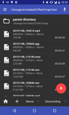 Screenshot of the application RecForge II - Audio Recorder - #6