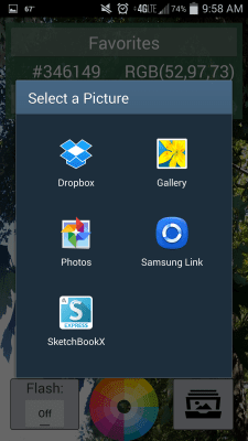 Screenshot of the application Color Capture & Identifier - #5