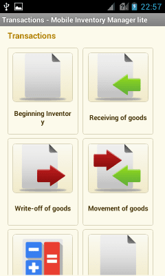 Screenshot of the application Mobile storekeeper lite - #3
