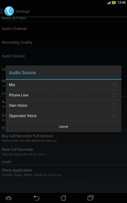 Screenshot of the application Recording Calls to MP3 - #5