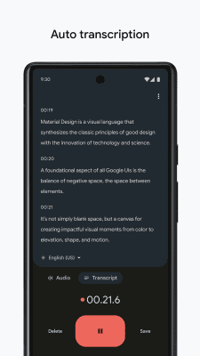 Screenshot of the application Google Recorder - #2