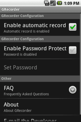 Screenshot of the application GRecorder - #2