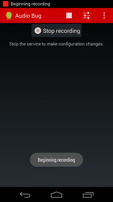 Screenshot of the application Audio Bug - Voice Recorder - #2