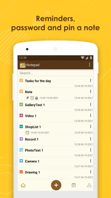 Screenshot of the application PowerAPP Notepad - #1
