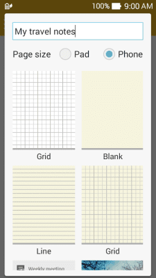 Screenshot of the application ASUS SuperNote - #2