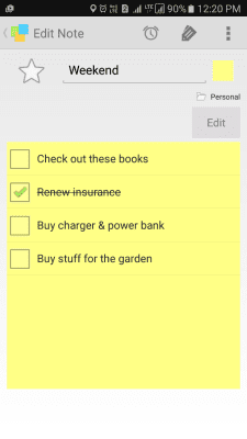Screenshot of the application Notezilla - Notes & Reminders - #4
