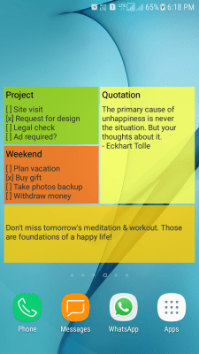 Screenshot of the application Notezilla - Notes & Reminders - #6