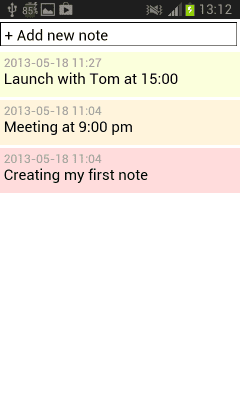 Screenshot of the application notes with password - #4