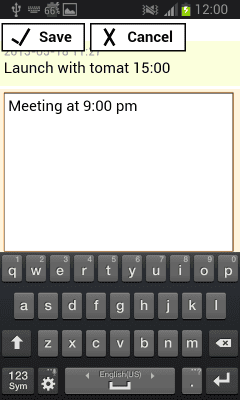 Screenshot of the application notes with password - #5