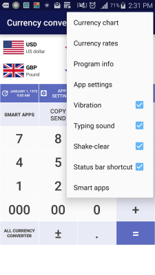 Screenshot of the application SmartWho Exchange Rates - #3
