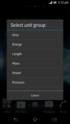 Screenshot of the application Unit Converter Small App - #2