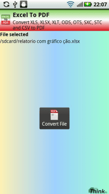 Screenshot of the application Excel to PDF - #2