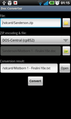 Screenshot of the application Doc Converter - #5