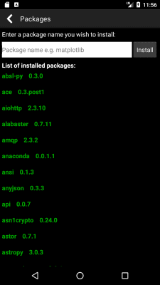 Screenshot of the application Python Programming Interpreter - #5