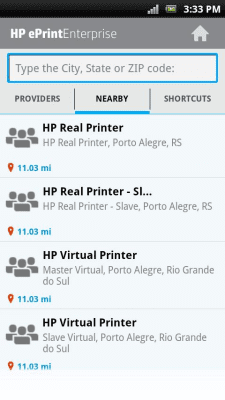 Screenshot of the application HP ePrint Enterprise (service) - #8