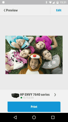 Screenshot of the application HP ePrint - #3