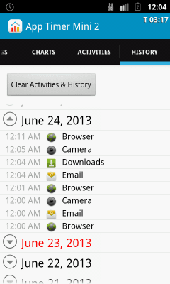 Screenshot of the application App Timer Mini 2 - #6