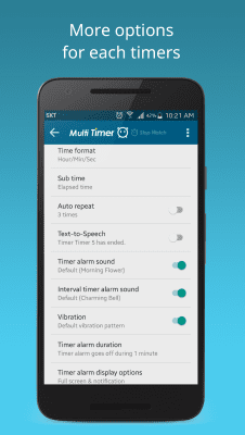Screenshot of the application Multi Timer Stopwatch - #4