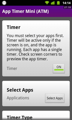 Screenshot of the application Mini application timer (ATM) - #1