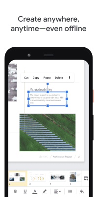 Screenshot of the application Google Presentations - #5