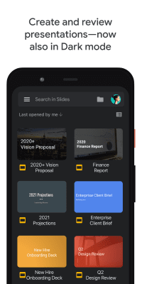Screenshot of the application Google Presentations - #6