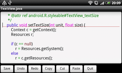 Screenshot of the application Jota Text Editor - #7