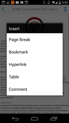 Screenshot of the application Documents To Go - For BES12 - #3