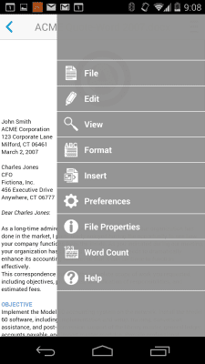 Screenshot of the application Documents To Go - For BES12 - #4