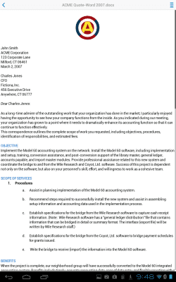 Screenshot of the application Documents To Go - For BES12 - #9