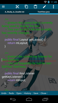 Screenshot of the application Jota+ (Text Editor) - #3