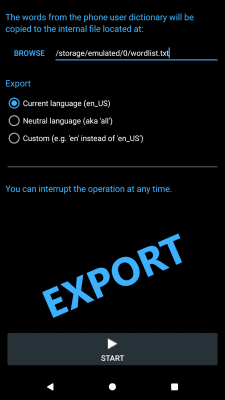 Screenshot of the application User Dictionary Manager (UDM) - #2