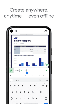 Screenshot of the application Google Spreadsheets - #3