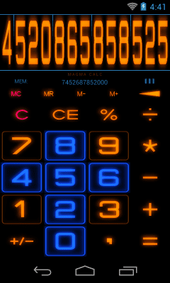Screenshot of the application MAGMA Calculator - #4