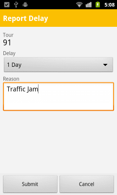 Screenshot of the application SAP TM Notifier - #3