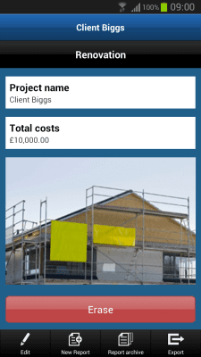 Screenshot of the application Bosch Construction Documentation - #3